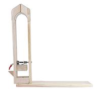 UMDHAIYI Leather Craft Stitching Pony, for Leatherworking, Heavy Duty, Beechwood and Steel, with Hook and Loop Base, Two Positioning Holes, Desktop Clamp