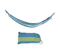 UMDHAIYI Portable Hammock for Outdoor Camping, Durable Canvas Material, Hand-Woven Fishtail Knot, Easy Installation, Compact Foldable Design with Carry Bag (Blue)