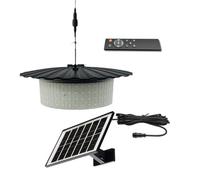 UMDHAIYI Solar Pendant Lights with Remote Control Human Body Sensor 5 Modes 3 Timing Dimmable Outdoor IP65 Lamps Dusk to Dawn LED Outdoor Light with /9.8ft Wire for Patio Yard Garden