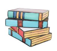 UMDHAIYI Stained Stacked Books Lamp Resin Handmade Vintage Warm Light Reading Nook Lighting Table Lamp ForNightstand Desk Decoration
