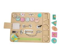 UMDHAIYI Toddler Skill Board, Unlocking Theme Hand Eye Coordination, Thickened Wood Sensory Board for Education Learning Family