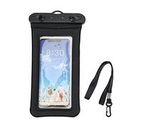 UMDHAIYI Waterproof Phone Pouch for UMDHAIYI, Underwater Photography, Floating Dry Bag, High Sensitivity Touch, Double-Layer Seal, Inflatable Design, for Smartphones up to 6.3 Inch (Black)