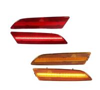 UMDJJU Car Rear Reflector For Chrysler For Crossfire 2004-2008 4PCS LED Side Marker Light Bumper Front Amber Red Turn Signal Lights(4pc Front Rear6)