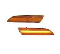UMDJJU Car Rear Reflector For Chrysler For Crossfire 2004-2008 4PCS LED Side Marker Light Bumper Front Amber Red Turn Signal Lights(2pc Front Amber1)