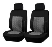 UMDJJU Car Seat Cover Sets For Mk6 For Transit For Fiat For Ducato For Citroen For Relay 2+1 Universal 4mm Sponge Seat Covers Fit For Most Van Truck Van Seat Covers(AD9439-2F-Gray)