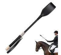 UMEGMBX 33cm Horse Riding Crop - Lightweight Equestrian Training Whip with Anti-Slip Grip - Durable PU Leather Riding Bat for Dressage, Jumping & Ground Work (Black)