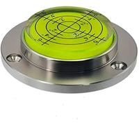 UMEI 50mm Scale High Precision Horizontal Bubble Aluminium Case Bullseye Spirit Bubble Surface Level Round Inclinometers for Surveying Instruments and Tribrachs,