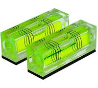 umei High Precision Mini Level Bubble Small Horizontal Bubble Three Line Horizontal Pearl Level Magnetometer 2PCS (52X20X15MM)