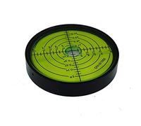 Umei high Precision Universal Horizontal Bubble Aluminum Shell Horizontal Circle inclinometer, Green Water Black Shell, Precision 6 '/ 2 (60x12mm)