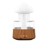 Umelee Humidifier 450ml, Air Humidifier Raincloud-shaped with 3 Rain Modes & 3 Mist Modes & 7 Colorful Night Lights, Water Humidifier, Aroma Diffuser for Home, Office, Car, Baby Bedroom (Wood Grain)