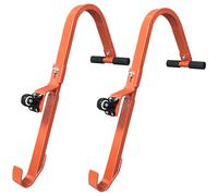 Umelee Ladder Stabilizer 2 PCS, Ladder Stand Off Attachment with Wheel, Roof Ladder Hook Kit, Universal Ladder Accessories with Rubber Grips for Anti-sideslip, Max Load Capacity 250 kg