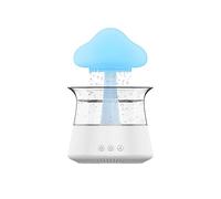 Umelee Raincloud Shaped Humidifier, 300ml With 7 Colorful Night Lights & 3 Rain/Mist Modes for Bedroom, Home, Office, Car (White)
