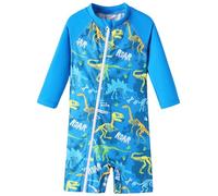 UMELOK Baby Swimsuit One-Piece with Full-Length Zip UPF 50+ Sun Protection Quick-Dry Swimwear for Boys UV Rash Guard for Infants 9-12 Months Perfect for Pool & Beach 74/80 Jurassic Age