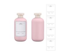 UMETASS Pack of 2 Travel Bottles for Filling, Leak-Proof Travel Time Set, Travel-Size Shampoo Container with Flip-Top Lid, Empty Travel Bottles (Pink, 200 ml)