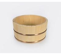 Umezawa Wooden Japanese Bath Bucket - Onsen Style Shower Caddy for your Bath-time Essentials, Made with Water-resistant Hinoki Cypress Wood