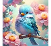 Umfarvt 5D Blue Birds Flower Diamond Painting Kits for Adults Kids,DIY Square Full Drill Diamond Art Painting Kits,Canvas Embroidery Diamond Art Craft for Home Wall Decor 90x90cm