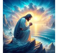 Umfarvt 5D Cliffside Prayer Diamond Painting Kits for Adults Kids,DIY Square Full Drill Diamond Art Painting Kits,Canvas Embroidery Diamond Art Craft for Home Wall Decor 60x60cm