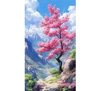 Umfarvt 5D Diamond Painting Kits,Nature Mountains Diamond Arts Kits for Adults Beginners,DIY Square Full Drill Crystal Rhinestone Embroidery Arts Painting by Numbers for Home Wall Decor 20x50cm