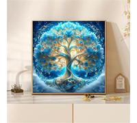 Umfarvt 5D Magic Tree Diamond Art Painting Kits,Full Drill DIY Square Diamond Painting for Adults Crystal Rhinestone Cross Stitch Pictures for Home Wall Decor 50x50cm