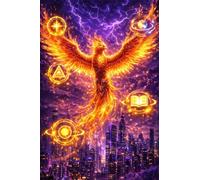 Umfarvt Diamond Art Kits for Adults Beginners City, 5D Full Round Drill Diamond Painting Kit, 25x45cm DIY Red Phoenix Crystal Cross Stitch Embroidery Set for Home Wall Decor Gifts
