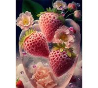 Umfarvt Frozen Rose Diamond Painting Kits for Adults Beginners 40x50cm 5D Round Gem Crafts,Diamond Art Painting Kit DIY Crystal Cross Stitch Gifts Home Wall Decoration