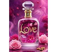 Umfarvt Rose Love Perfume Diamond Painting Kits for Adults Beginners 70x90cm 5D Square Gem Crafts,Diamond Art Painting Kit DIY Crystal Cross Stitch Gifts Home Wall Decoration