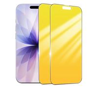 Umhlaba 2 Pack for iPhone 17 Privacy Screen Protector Gradient Colorful 25° for Anti-Spy Tempered Glass Anti-Bluelight Full Coverage Easy Installation Frame Case Friendly 6.3 inch Gold