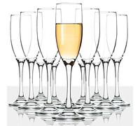 UMI UMIZILI Classic Champagne Flutes, Set of 12, 6 Oz Premium Stemmed Champagne Glasses, Sparkling Wine Glass, Crystal Clear