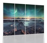 UMIACOUSTICS 8 Pcs 0.7Inch Thick Art Acoustic Panels, Total 47.2” x 31.5” Decorative Acoustical Wall Panels, Sound Absorbing Art Panels for Home, Office, Hotel, Recording Studio, Stars Daybreak