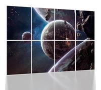 UMIACOUSTICS 8 Pcs 0.7Inch Thick Art Acoustic Panels, Total 47.2” x 31.5” Decorative Acoustical Wall Panels, Sound Absorbing Art Panels for Home, Office, Hotel, Recording Studio, Supernova