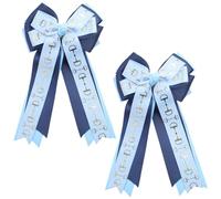 Umibow 2 Pcs Equestrian Hair Bow Clips Horse Bit Pattern Hairpin Equestrian Show Bowknot Hair Barrettes Short Stirrup Bow Clips for Horseback Riding Competitions