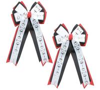 Umibow 2 Pcs Equestrian Hair Bow Clips Horse Bit Pattern Hairpin Equestrian Show Bowknot Hair Barrettes Short Stirrup Bow Clips for Horseback Riding Competitions