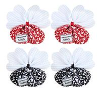 Umibow 4 Pcs Back to School Hair Bow Clips Ribbon Bowknot Hair Barrettes Handmade Graduation Season Alligator Clips Back To School Hair Accessories for Students(Black, Red)