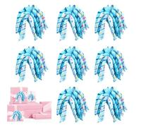 Umibow 8 Pcs Curly Bows for Gift Wrapping 3.94" Self Adhesive Curly Ribbon Bow for Gift Wrapping Ribbon Twist Tie Bows for Treat Bags Wine Bottles Birthday Party Decor(Lollipop Pattern)