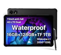 UMIDIGI 2025 Rugged Tablets 11 inch Lighter than other,2K Display 16GB+128GB(TF 2TB) Heavy Duty Work Tablet 10000mAh 20W Fast Charge,Active T1 Waterproof Tablet Android/ 16MP*2/8Core/Sim*2/BT/GPS/OTG