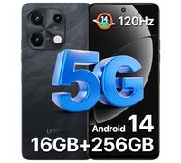 UMIDIGI 5G Mobile Phones, Android 14 Smartphone, 16(8+8) GB +256GB/1TB, 6.8"+120Hz Display Phone, 50MP Camera, Sim Free Unlocked Mobile Phones, 5000mAh, Dual SIM/FaceID/Fingerprint, Note 100 5G, Black