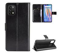 Umidigi A11 Case [Wallet Case] [Kickstand] [Card Slots] [Magnetic Flip Cover] Compatible with Umidigi A11 Smartphone(Black)