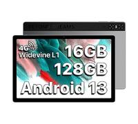 UMIDIGI A13 Tab 10.5 Inch Android Tablet, 2K FHD LCD Tablet with SIM Card Slot, 16GB RAM + 128GB ROM, Octa-Core, 7500mAh, 4 Stereo Speakers, 13MP Camera, GPS & WiFi & Bluetooth, Widevine L1 (Gray)
