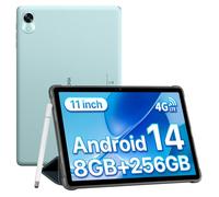 UMIDIGI Android 14 Tablet, 11 Inch Tablets, 8G(4+4)+256GB/TF 1TB, 4G Android Tablets with Sim Card Slot, 7200mAh, Octa-Core Tablet with Pen, Stereo Dual Speakers/GPS/13MP/WiFi-G9 Tab Green