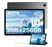 UMIDIGI Android 14 Tablet, 11 Inch Tablets, 8G((4+4)+256GB/TF 1TB, 4G Android Tablets with Sim Card Slot, 7200mAh, Octa-Core Tablet with Pen, Stereo Dual Speakers/GPS/13MP/WiFi-G9 Tab Gray