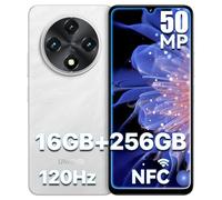 UMIDIGI G100 Mobile Phones, 8+256GB, 120Hz 6.9 HD+ Display Phone Android 14, 5000mAh/20W Fast Charging, 50MP +16MP, Smartphone 4G Dual SIM, Sim-Free Unlocked Mobile Phones, Face ID/GPS/OTG/NFC,White