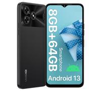 UMIDIGI G5A Mobile Phones,8GB+64GB/1TB,5000mAh,Android Smartphone, 6.52HD+Screen,13MP+5MP Night Mode Camera,4G Dual SIM/Face ID/GPS/OTG/Type-C(Black)