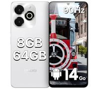 UMIDIGI G9X Mobile Phones Android 14, 6.75" HD+90Hz Phone Unlocked, 8GB+64GB/2TB TF,13MP AI Camera,5000mAh,Dual Sim-Free Phone, Smartphone 4G/Face ID/Fingerprint/GPS/OTG,Silver