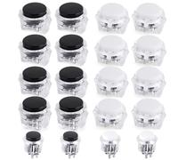 Umierke 20PCS Push Button for Arcade Video Game Consele(10 White + 10 Black), 24mm × 16, 20mm × 4, Arcade DIY Parts