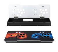 Umierke Sturdy DIY Arcade Console Kit - Metal Base and Acrylic Panel, 2 Player Video Game Machine Case, Supports 8 Buttons Each, Compatible with Pandora Kits (Black)