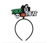 Umiin Halloween Headbands, Goth Party Hair Accessories for Hallowe'en, Dress up Party, Funny Scary Hairbands with Sprung Pumpkin Skull Bats Horror Decor (Trick or Treat, One size)