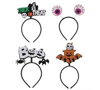 Umiin Halloween Headbands, Goth Party Hair Accessories for Hallowe'en, Dress up Party, Funny Scary Hairbands with Sprung Eyes Pumpkin Spiders Skull Bats