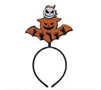 Umiin Halloween Headbands, Goth Party Hair Accessories for Hallowe'en, Dress up Party, Funny Scary Hairbands with Sprung Pumpkin Skull Bats Horror Decor (Pumpkin-Gold, One size)