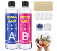 UMIKEL 456ML Clear Epoxy Resin Kit with Glitter for Beginners Casting and Coating, Art, Jewellery Making, Craft