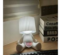 Umikk Funny LED Table Lamp A Little Shy Man Creative A Little Shy Man Bedside Lamp USB Bedside Table Lamp with Lampshade, LED Bedside Lamp (White (with Leaf of